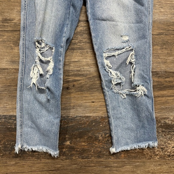 Flying Monkey Blue Boyfriend Jeans with Distressed Details - Picture 5 of 7